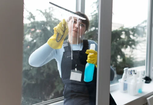 Nettoyage de vitres intérieures et extérieures aux Laubies